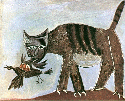 picass4r.gif,Cat and Bird (1939), by Picasso, oil