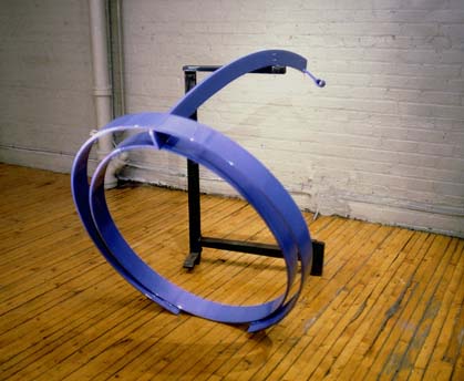 Tempest, Tempest 44 X 57 X 39 inches Polychrome and Oiled Steel Copyright,  A Fauteux 2002, all rights reserved