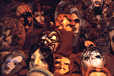 Carol Sutton, photograph. copyrighted. Title: Masks, Location: Eze, France