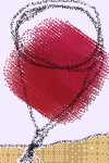 wine glass drawing  by Carol Sutton, 1997