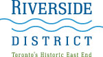 riverside district, Toronts's historic East End, formerly Queen/Broadview Village, logo