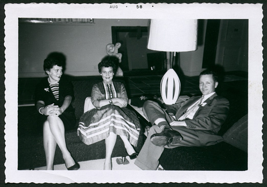 nancy_g_sustare_sutton.jpg  Nancy Louise Jensen Sustare, her sister-in-law Nancy Chester Sustare Sutton, and George Allen Sustare. August 1958