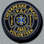 chesapeake beach volunteer P.A.C. Fire Rescue Badge 1942