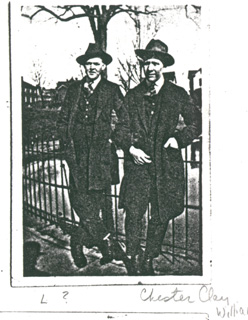 Chester Clay Williams as a young man prior to the First World War & unknown friend
